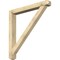 Ekena Millwork Traditional Craftsman Rough Sawn Bracket w/ Offset Brace, Douglas Fir, 6"W x 48"D x 48"H BKT0604X48X48TRA04RDF - alternate 1